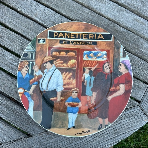 VTG Guy Buffet TUSCAN STOREFRONTS Dinner Plate 10 7/8" Panetteria Replacement - Picture 7 of 7